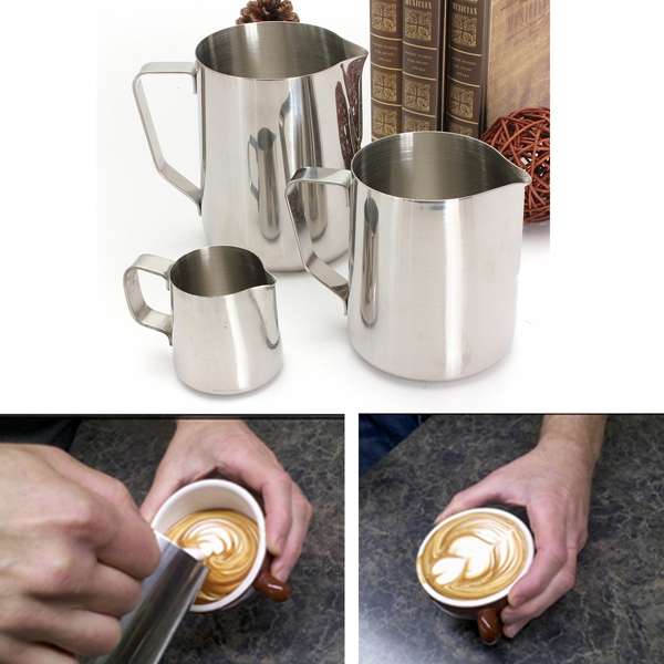 150-1000ML Stainless Steel Lathe Coffee Milk Pitcher Frothing Jug