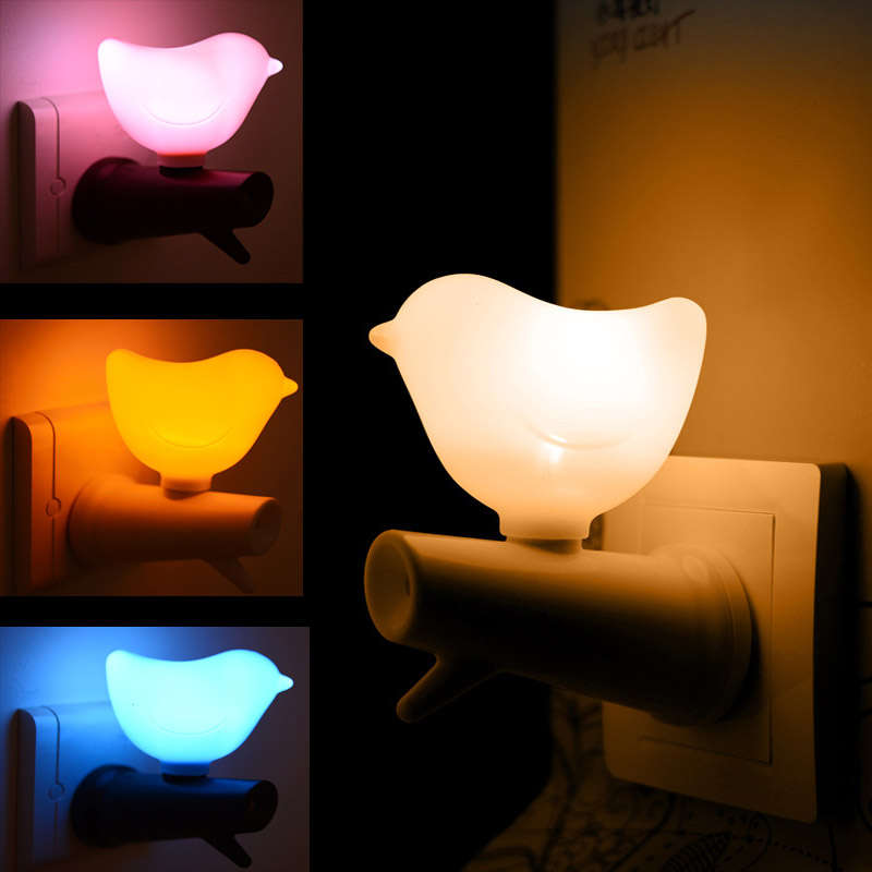 Smart Light-controlled LED Bird Shape Bathroom Night Light