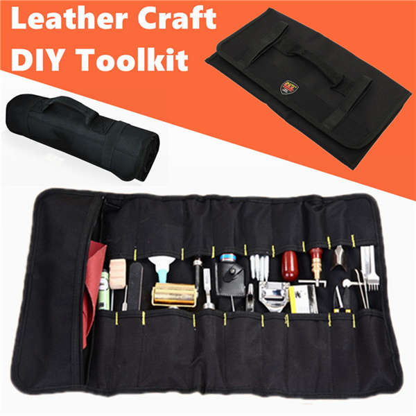 Leather Craft DIY Toolkit Pouch Hand Tools Storage Packing Bag