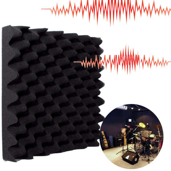 Acoustic Wedge Foam Studio Acoustical Soundproofing Sponge Black