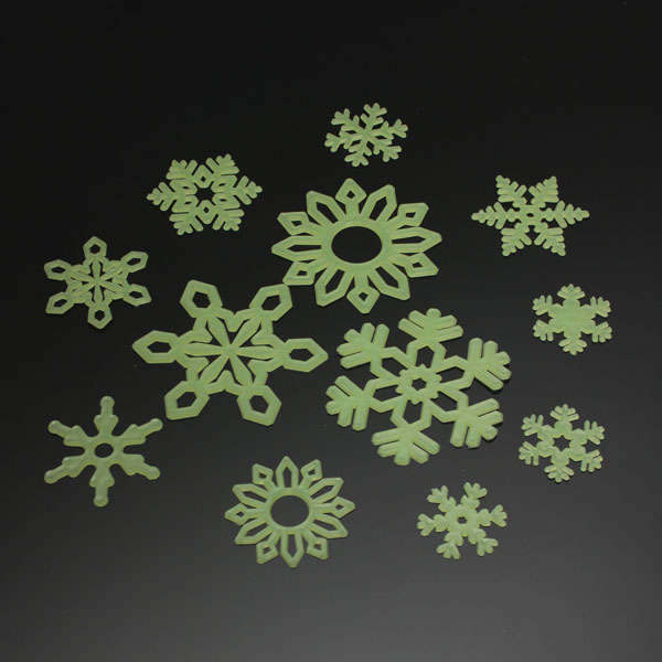 3Bags DIY Christmas Snowflake Decoration Glow Wall Stickers
