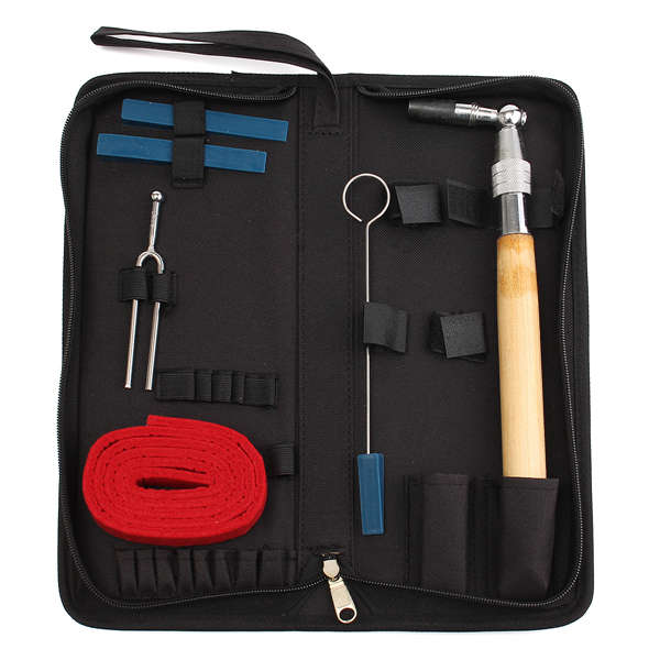 6pcs Professional Piano Tuning Hammer Wrench Lever Mute Tools Kit with Case