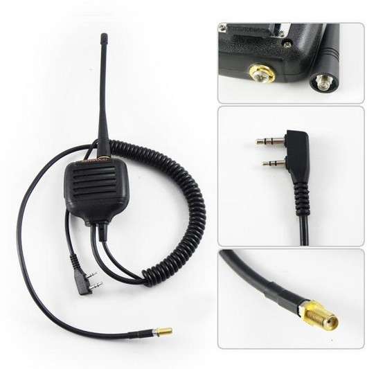 Pro Antenna Shoulder Speaker Mic for CB Ham Radio Walkie talkie
