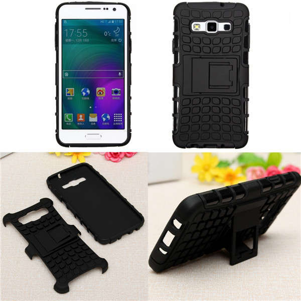 Hybrid Armor PC+Silicone Hard Back Stand Cover Case For Samsung Galaxy A3