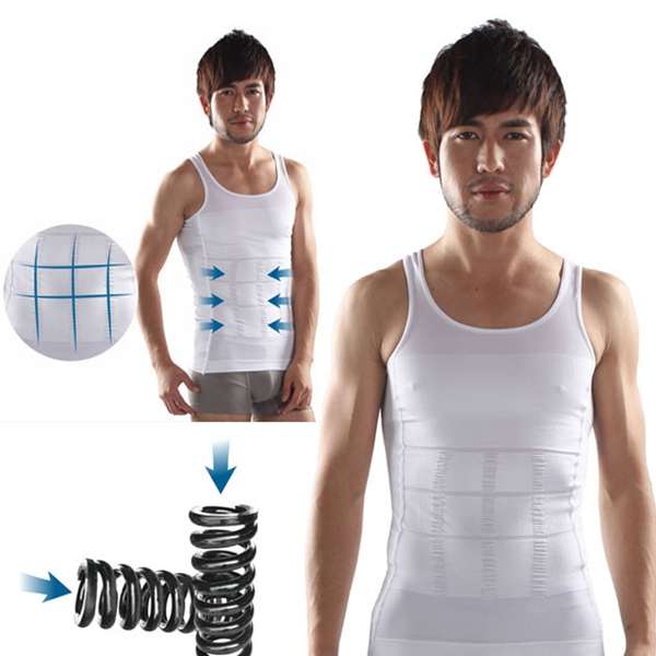 Men's Belly Fatty Slimming Body Shaper Vest Shirt Corset Underwear