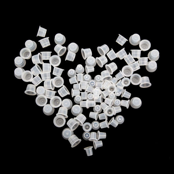 100 Plastic Tattoo Ink Cups Supplies Machine Kits