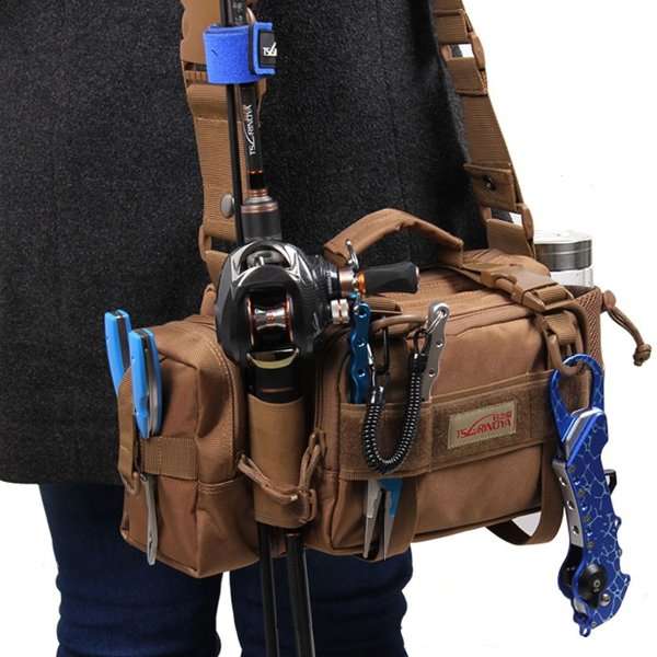 Trulinoya Multipurpose Fishing Bag Multifunction Fishing Tackle Bag Outdoor Bag