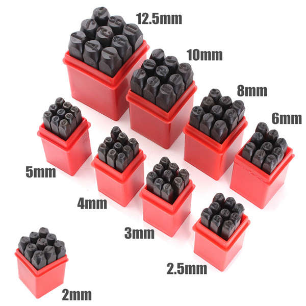 9pcs Stamps Alphabet And Numbers Set Punch Steel Metal Die Tool