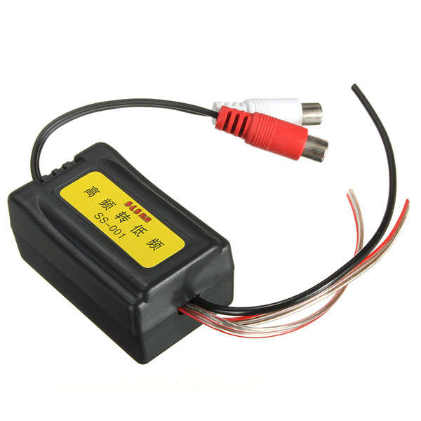 High Level to Low Level Audio RCA Converter Adapter Lead 2 Channel