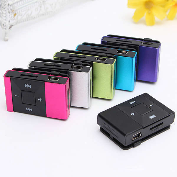 Mini 16GB MP3 Support SD TF Clip Audio WMA USB MP3 Media Player