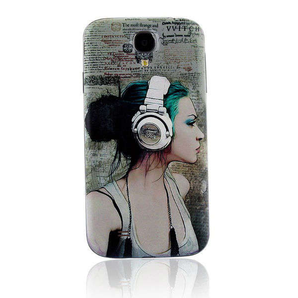 DJ Girl Embossment Phone Back Cover For Samsung Galaxy S4 i9500