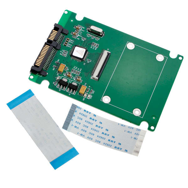 1.8 ZIF/LIF HDD Hard Disk Drive SSD to 7+15 22 Pin SATA Adapter