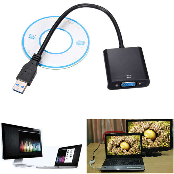 USB 3.0 To VGA 1920 x 1080p Multi-Display Video Graphic External Cable Adapter