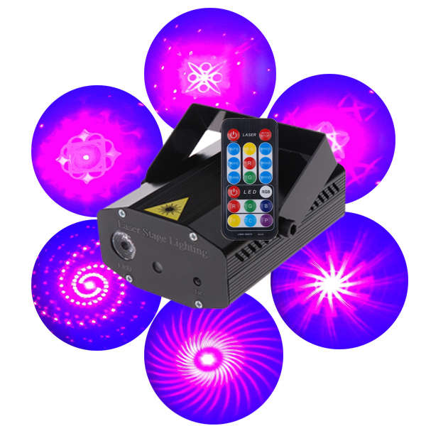New Mini Remote Control LED Stage Lighting For Disco Xmas Party Laser Projector