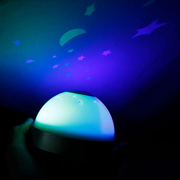 LED Laser Projector 3 color Night Light Alarm Clock