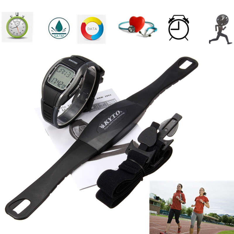 Pulse Heart Rate Fitness Monitor Calorie Counter Watch Chest Belt Gym Sport