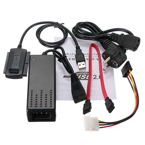 USB 2.0 to SATA IDE Hard Drive Cable for HD HDD Adapter W Power