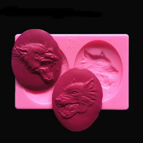 Wolf Head Shape Silicone Fondant Cake Mold Chocolate Mould