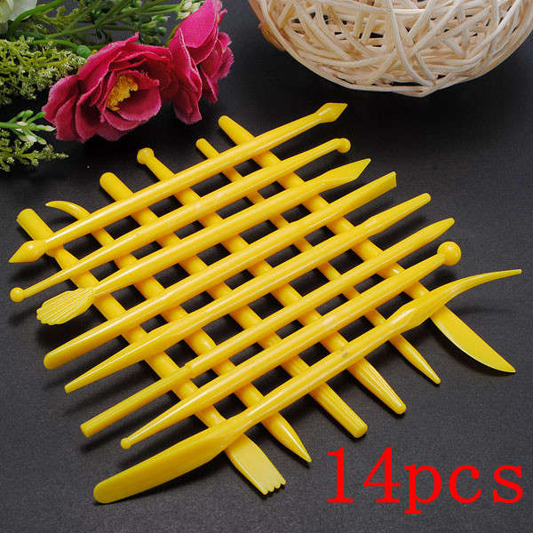 14Pcs Fondant Cake Decorating Tools Flower Cutters
