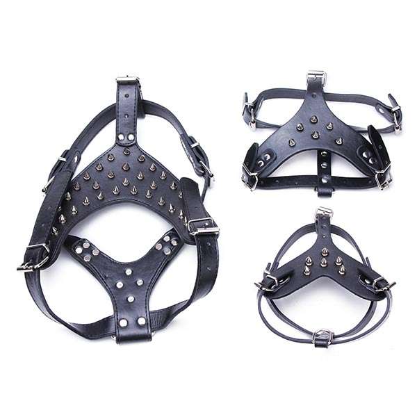 Domineering PU¿¿Leather with Rivet Studded for Pets¿¿Dogs Harness