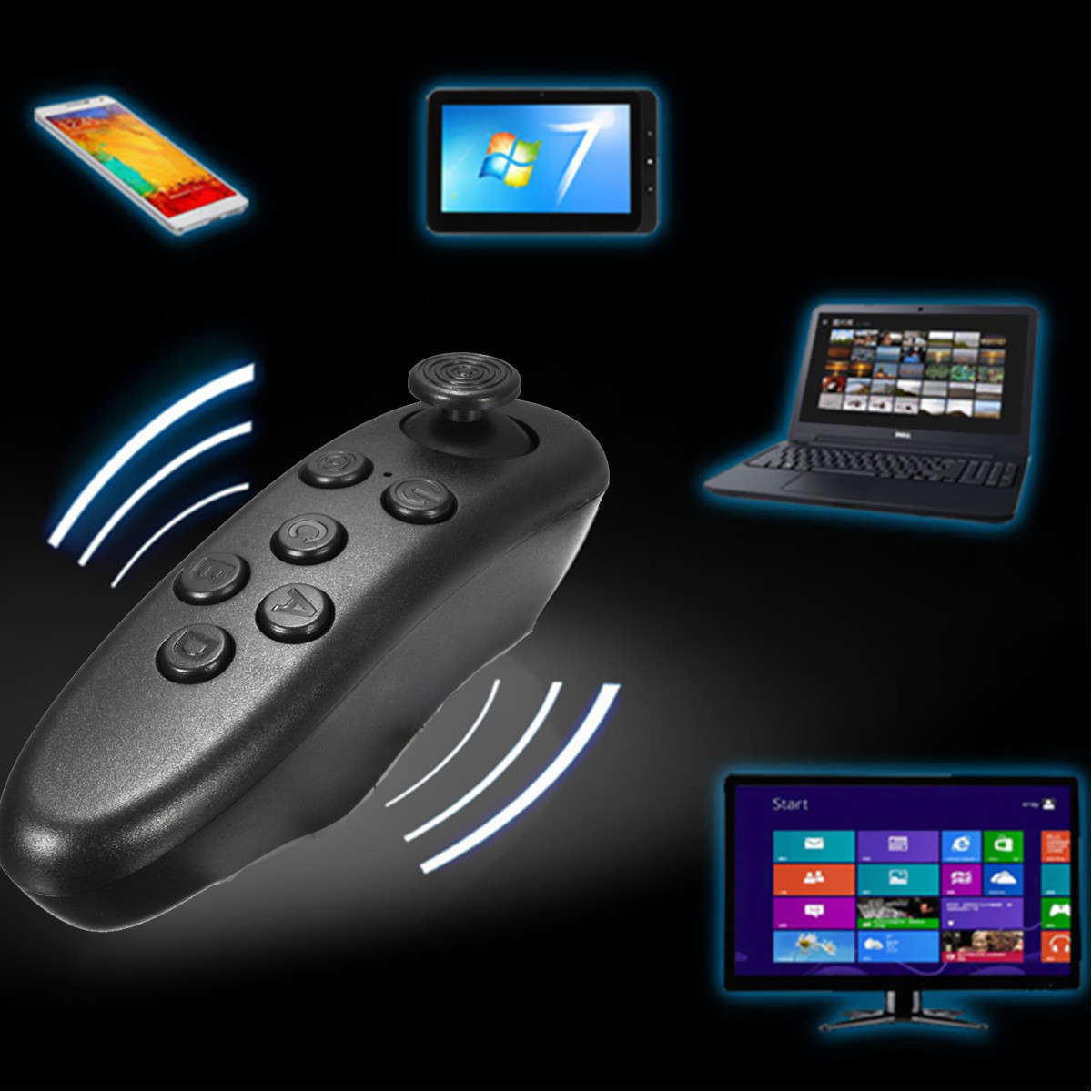 Wireless Bluetooth Selfie Remote Gamepad Controller Console For IOS Android PC