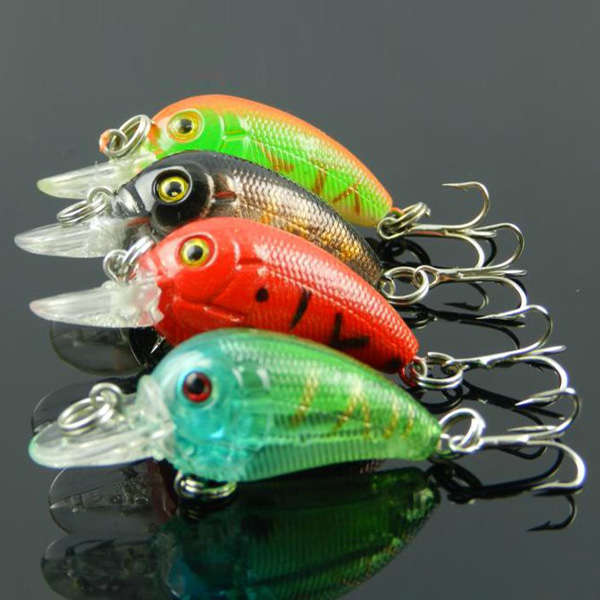 4.5cm Biomimetic Fishing lures CrankBait Bass Hooks