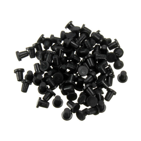 100PCS Tube Rubber Black Sealing Plug Cartridge Elbow Stopper CISS Fitting For