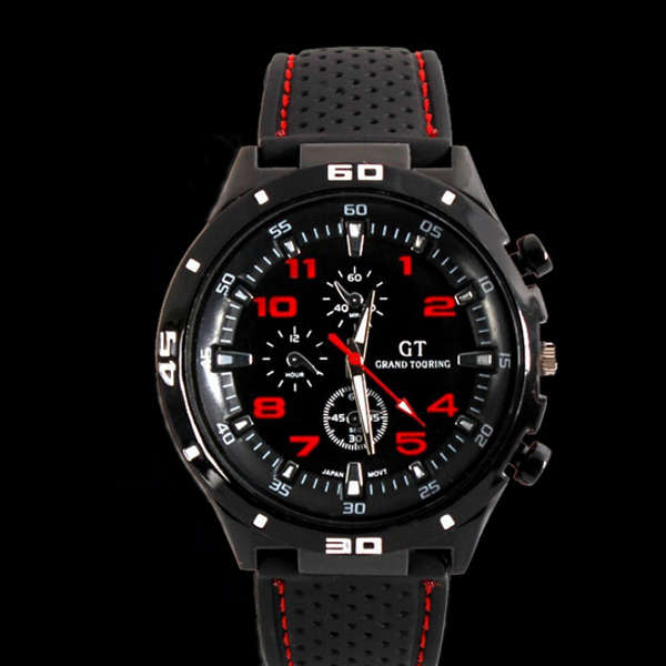 GT 54 GRAND TOURING Silicone Band Quartz Analog Sport Watch