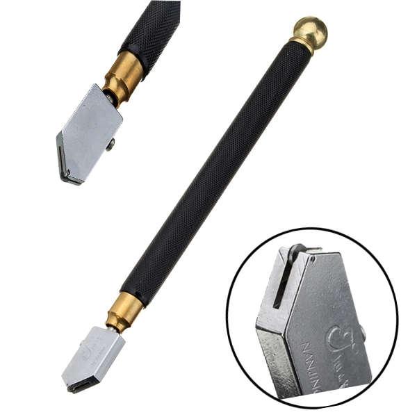 TC-17 2-18mm Black Anti-slip Handle Oil Feed Glass Cutting Cutter Tool