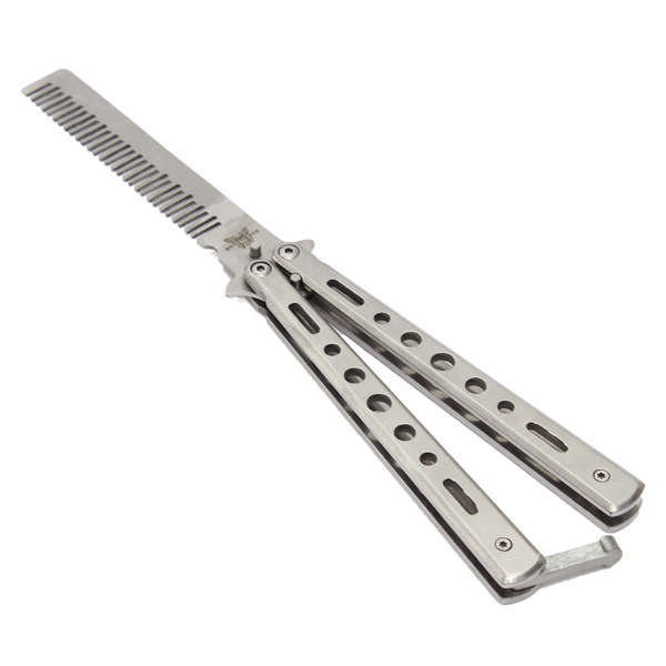 Stainless Steel Practice Butterfly Training Balisong Comb