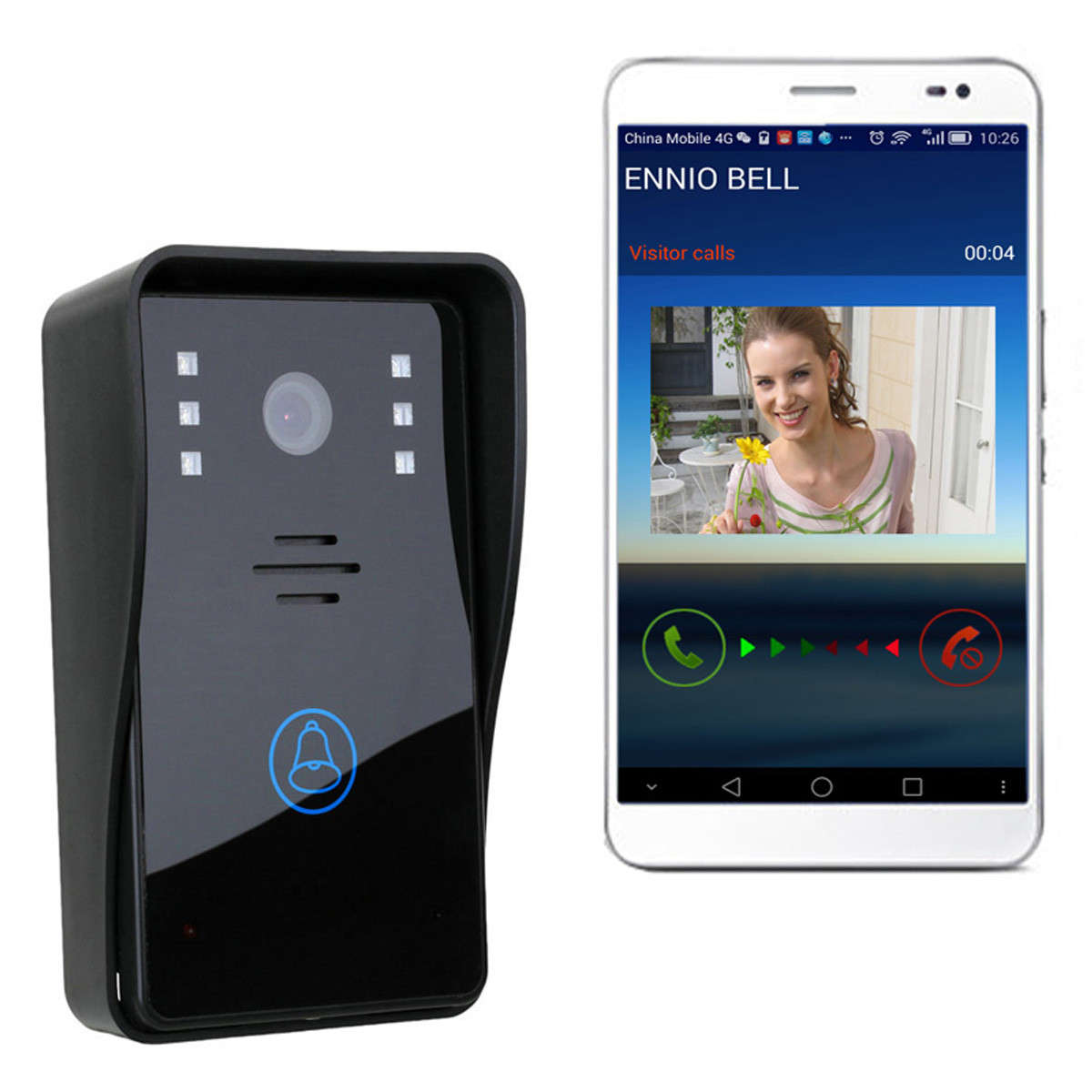 Wireless Wifi Remote Video Camera Phone Visual Intercom Door Bell Home Security
