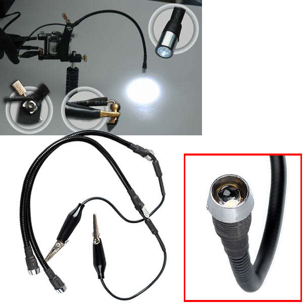 Tattoo Machine Mounted LED LIGHT Adjustable Supply