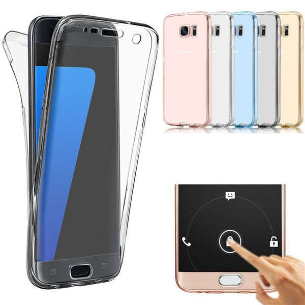 360¿¿ Front And Back Protective TPU Clear Case Cover For Samsung Galaxy S7 Edge