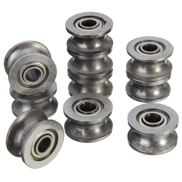10pcs 624ZZ 4x13x7mm HCS U Groove Sealed Ball Bearings Guide Pulley Ball Bearin