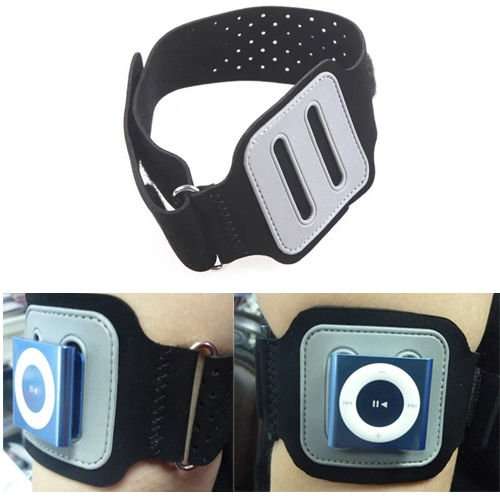Generic Black Sport Running Gym Armband Case For Apple iPod Nano 6 iPod Shuffle