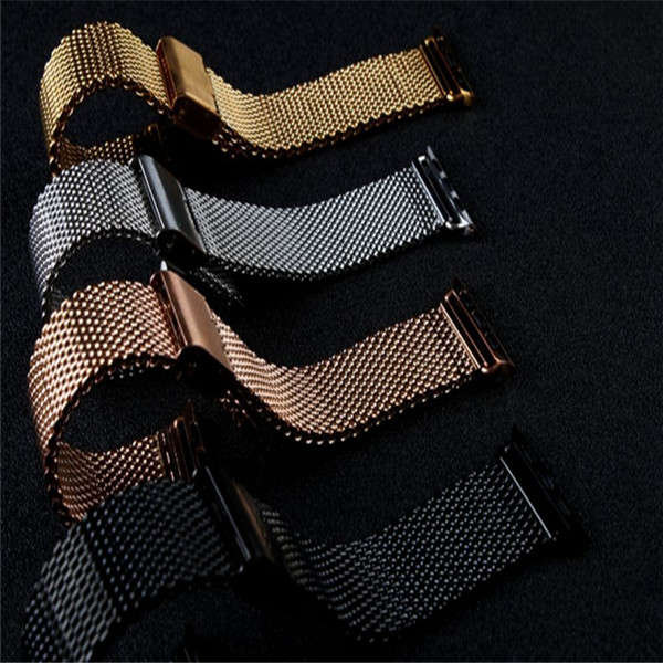 38MM Milanese Stainless Steel Watch Band Strap With Adapters For Apple Watch