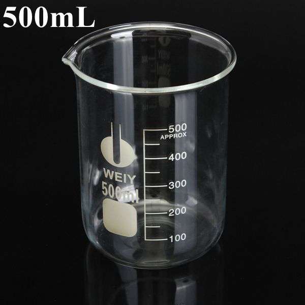 500mL Graduated Borosilicate Glass Beaker Volumetric Glassware For Laboratory