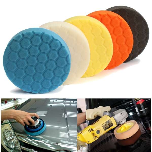 6 Inch Hex-Logic Buff Car Polisher Polishing Pad Care Tool