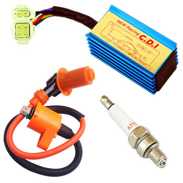 50-125cc 150cc Scooter ATV Racing Ignition Coil+Spark Plug+CDI GY6