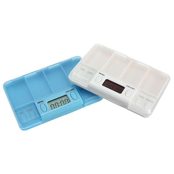 LCD Digital Pill Medicine Case Box Alarm Reminder Container Timer
