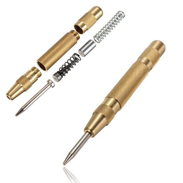 Brass Automatic Centre Punch Adjustable Spring Pressure Auto Drill