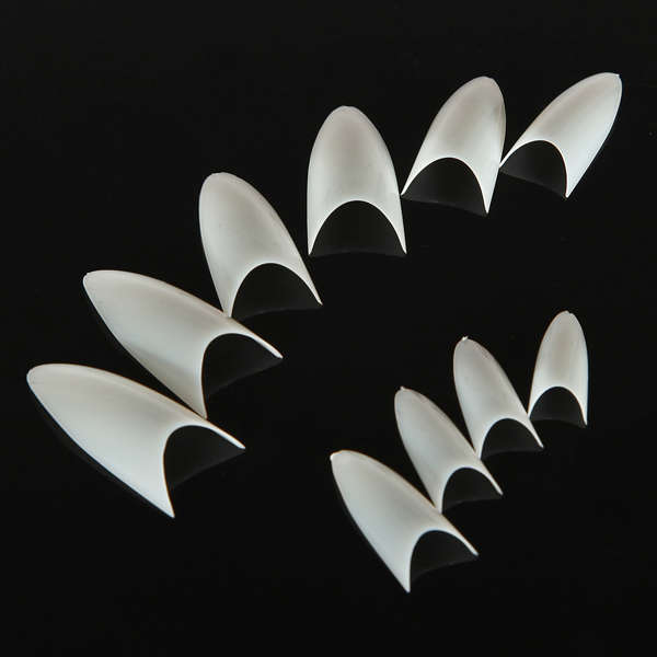 500pcs False Sharp Ending Stiletto Acrylic Nail Art Tips