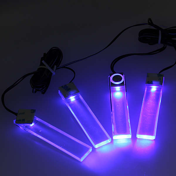 4 LED Car Charge Interior Decoration Floor Dash Decorative Light