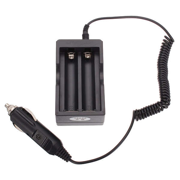 100-240v 18650 Double-Groove Battery Charger With Car Charger