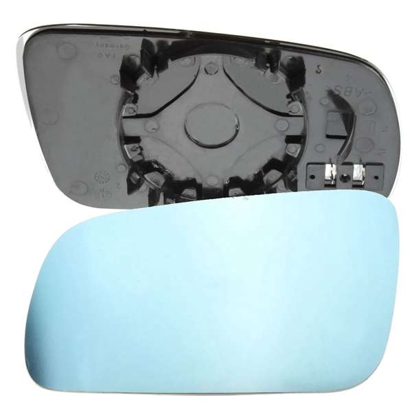 Car Left Passenger Side Blue Heated Electric Wing Mirror Glass For VW Golf MK4