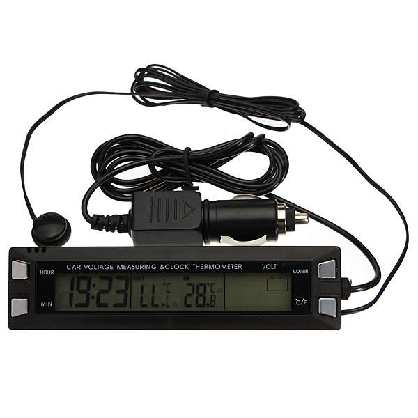 Car Digital LCD Display Clock Thermometer Temperature Hygrometer