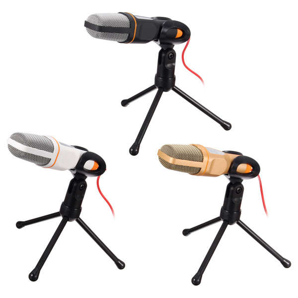 SF-666 3.5mm Audio Jack Wired Condenser Microphone Studio Podcast Singing Home