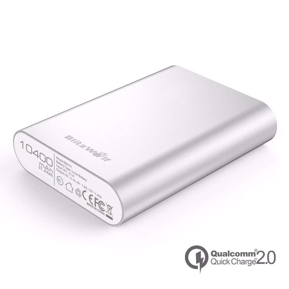 [Qualcomm Certified] BlitzWolf¿¿ 10400mAh Quick Charge 2.0 Power Bank 16.2W / 5