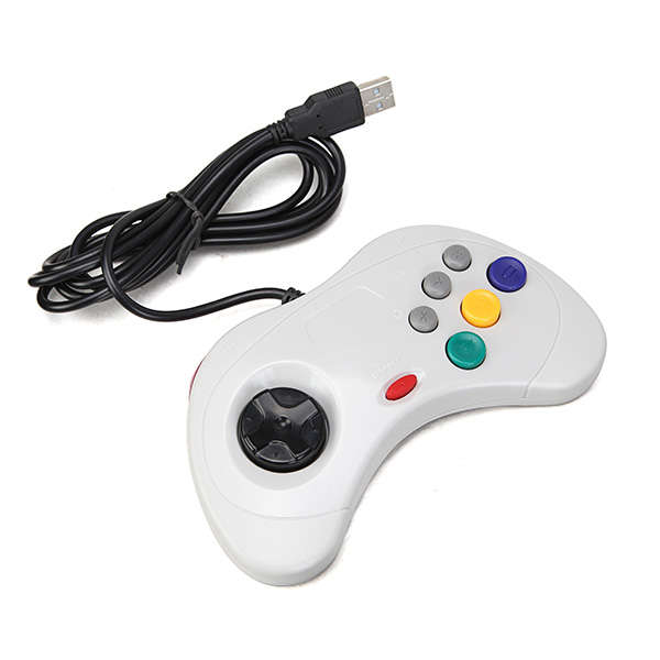USB 6 Feet Wired Classic Controller Gamepad for Sega Saturn PC MAC RetroLink Re