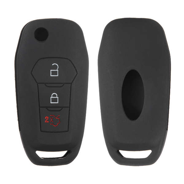 3 Buttons Solicone Key Protector Cover Case Fold for Ford Escort